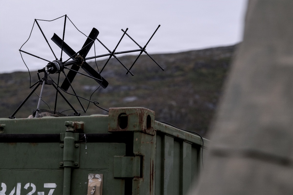A Yagi-Uda antenna assists with satellite communication during Northern Viking 2026